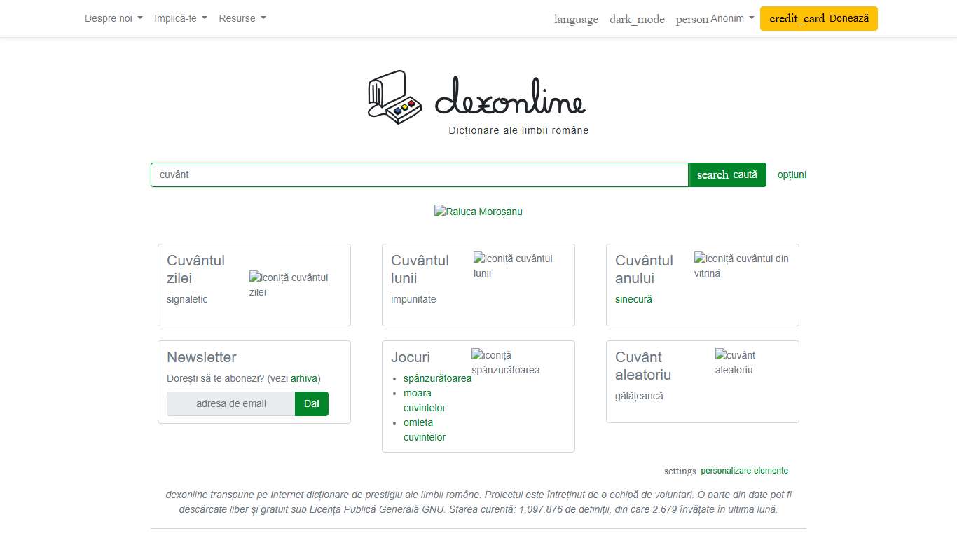 Dicționar explicativ al limbii române dexonline